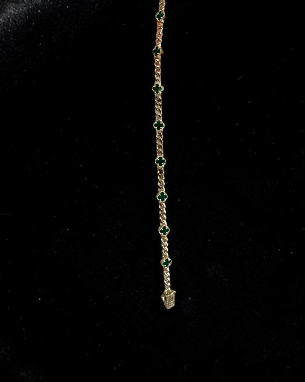 10K GOLD MONACO BRACELET SIZE 7”