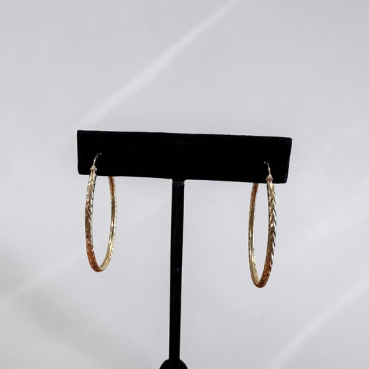 10K Elegant earrings hoops