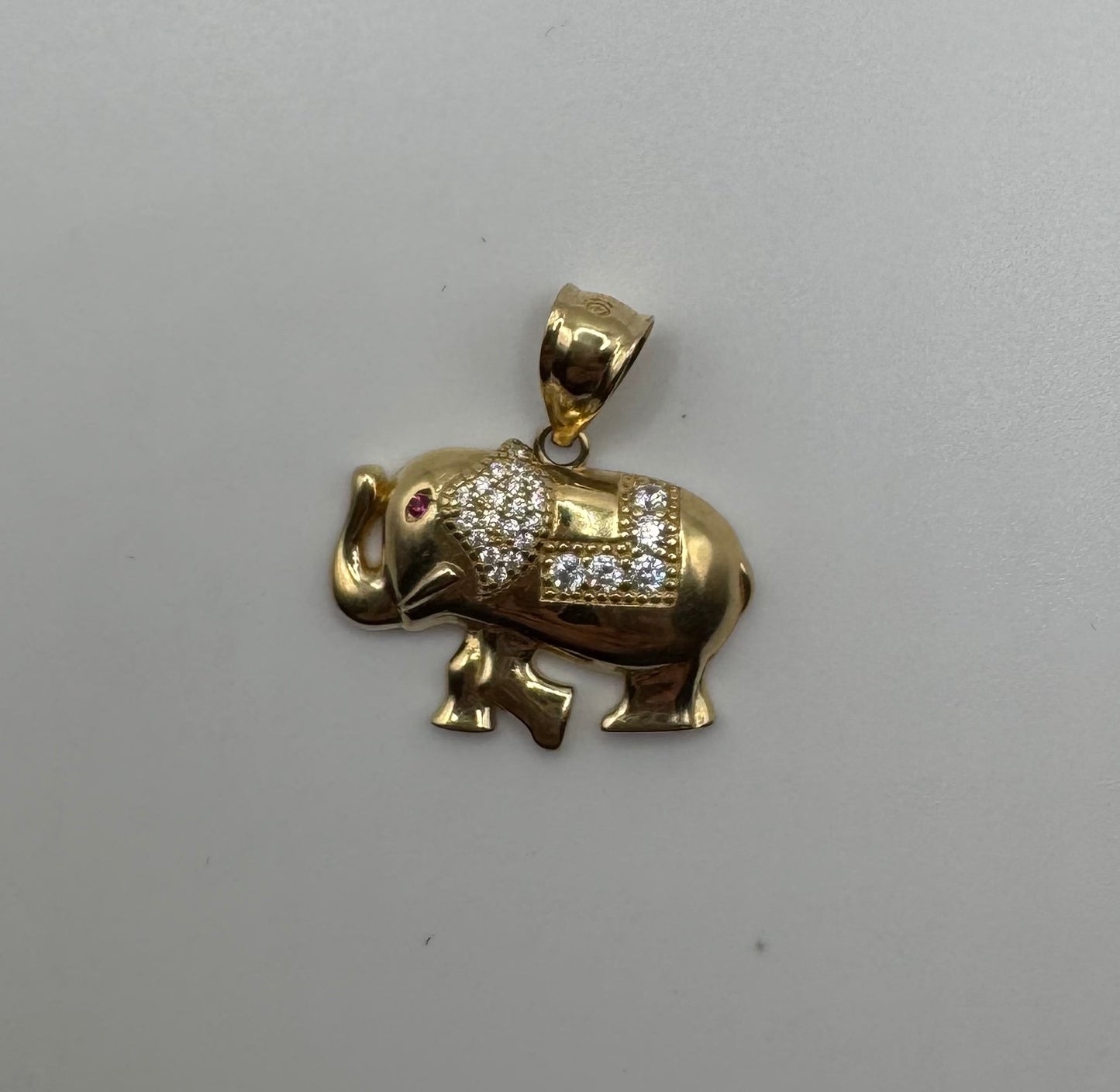 14K Gold Elephant pendant