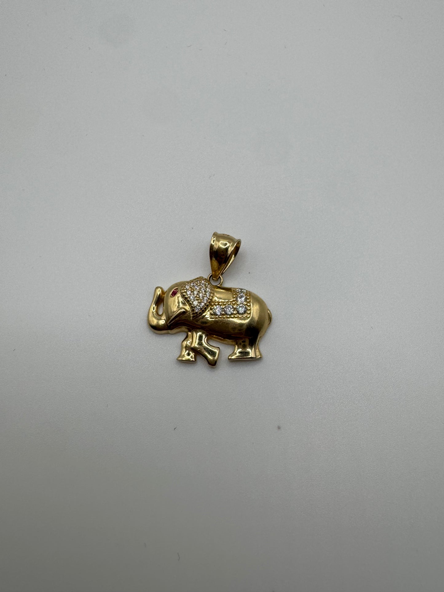 14K Gold Elephant pendant