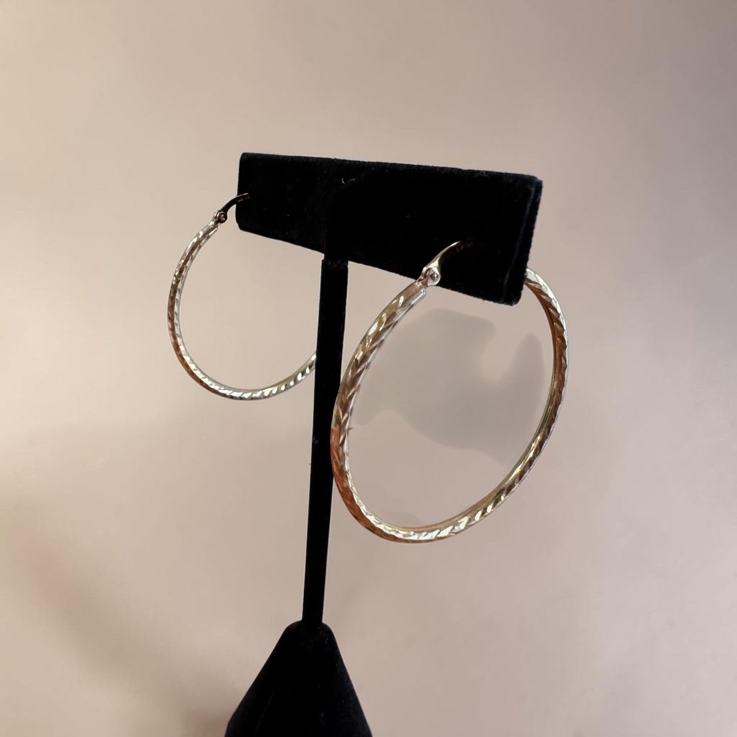 10K Elegant earrings hoops