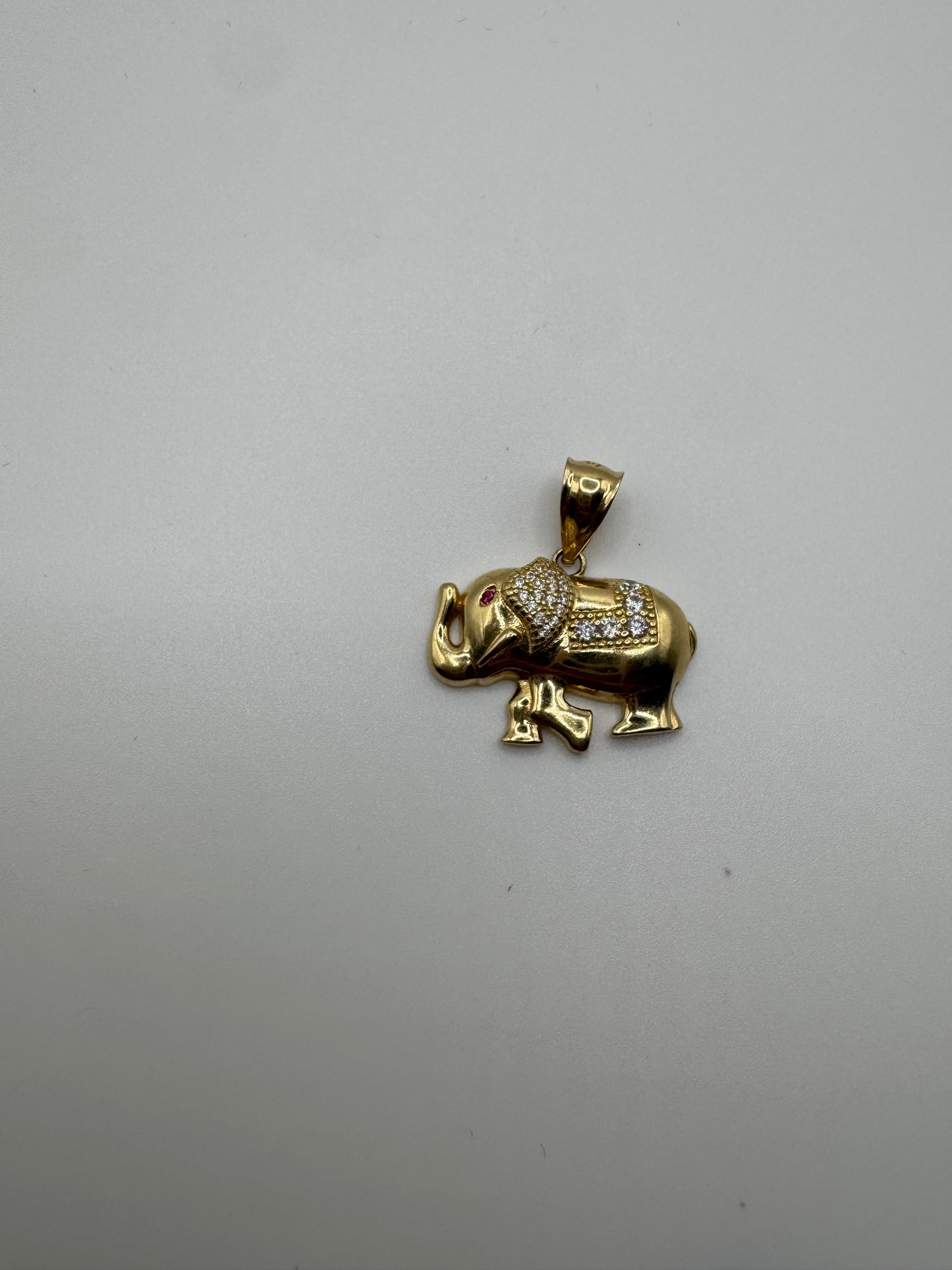14K Gold Elephant pendant