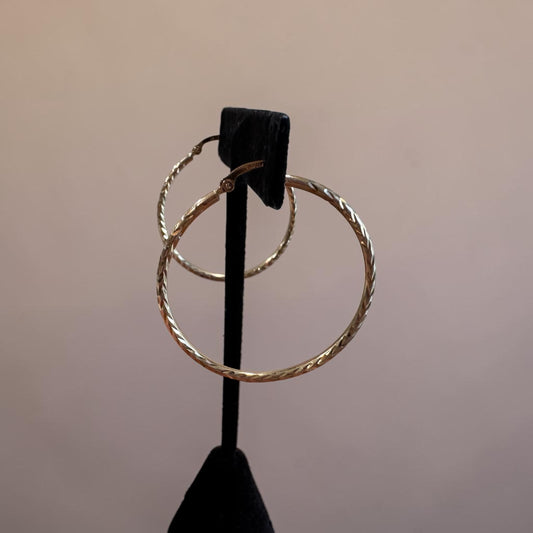 10K Elegant earrings hoops