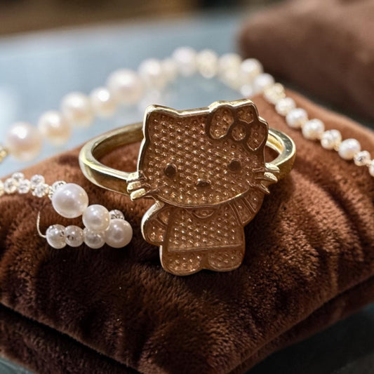 14K Hello Kitty ring