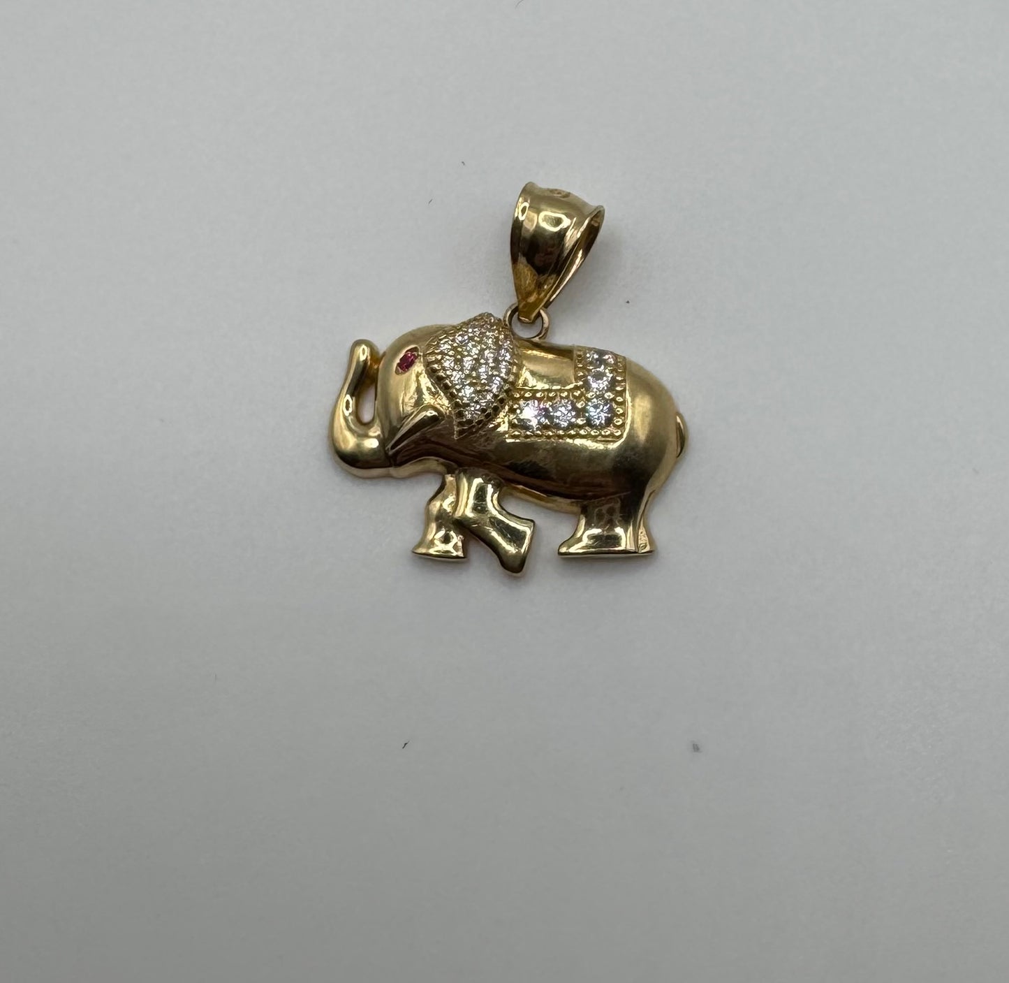 14K Gold Elephant pendant