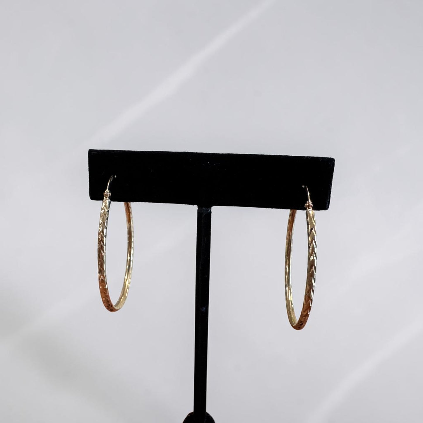 10K Elegant earrings hoops
